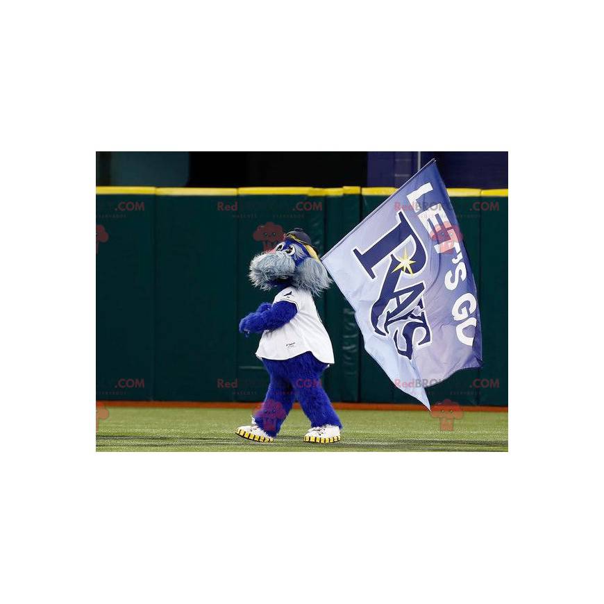 Team Rays mascot blue and gray dog all hairy - Redbrokoly.com