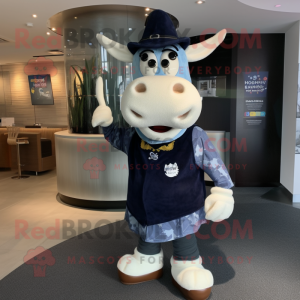 Navy Cow mascotte kostuum...