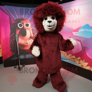 Maroon Alpaca maskot...