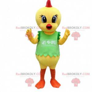 Mascotte uccello, costume canarino, costume pulcino -