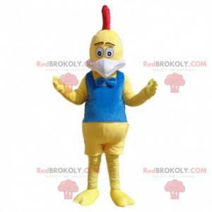Gul kyllingemaskot, kæmpe hane-kostume - Redbrokoly.com