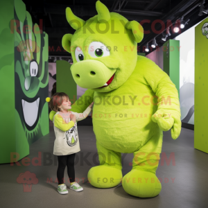 Limettengrüner Wollnashorn...