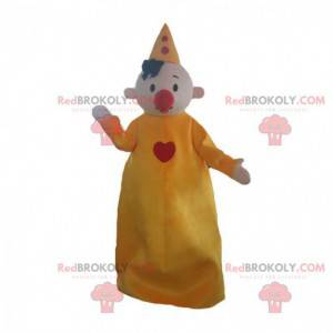 Maskot klaun, cirkusová postava, cirkusový kostým -