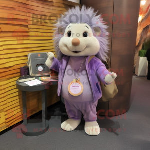 Lavendel Porcupine maskot...