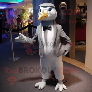 Grå Albatross maskot kostym...