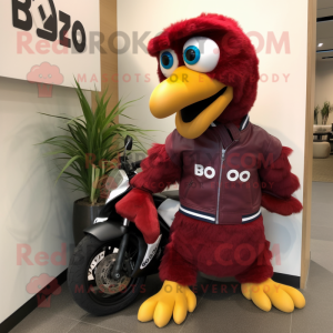 Maroon Dodo Bird maskot...