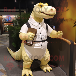 Cream Iguanodon maskot...