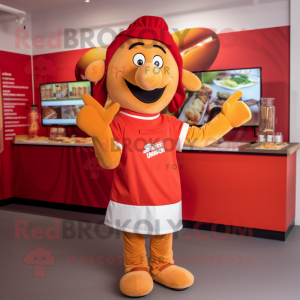 Rode Currywurst mascotte...