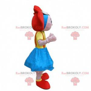 Roodharige meisjesmascotte, kinderkostuum - Redbrokoly.com