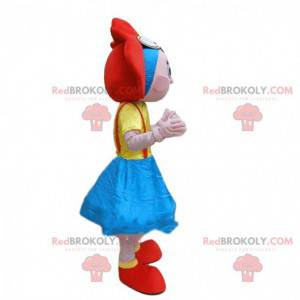 Rødhåret jente maskot, barnedrakt - Redbrokoly.com