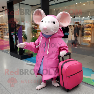 Pink Rat mascotte kostuum...