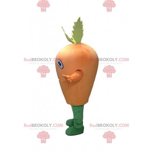 Mascote gigante de cenoura, fantasia gigante de vegetal -