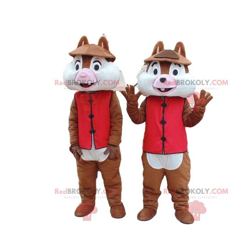 Tic et Tac mascots, famous cartoon squirrels - Redbrokoly.com