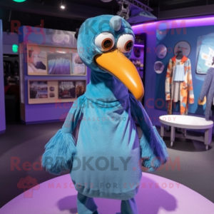 nan Dodo Bird mascot costume character dressed with a Jumpsuit and Beanies