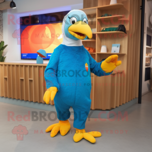 nan Dodo Bird mascot costume character dressed with a Jumpsuit and Beanies