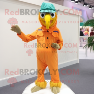 nan Dodo Bird mascot costume character dressed with a Jumpsuit and Beanies