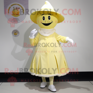 Cream Lemon maskot kostym...
