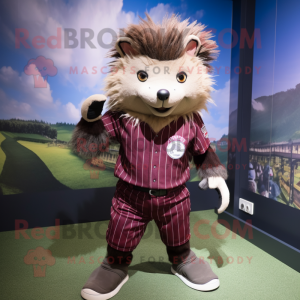 Maroon Porcupine mascotte...