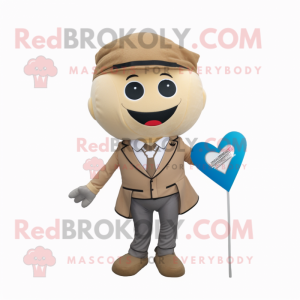 Beige Arrow Of Love maskot...
