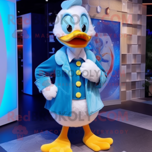 Sky Blue Duck maskot...