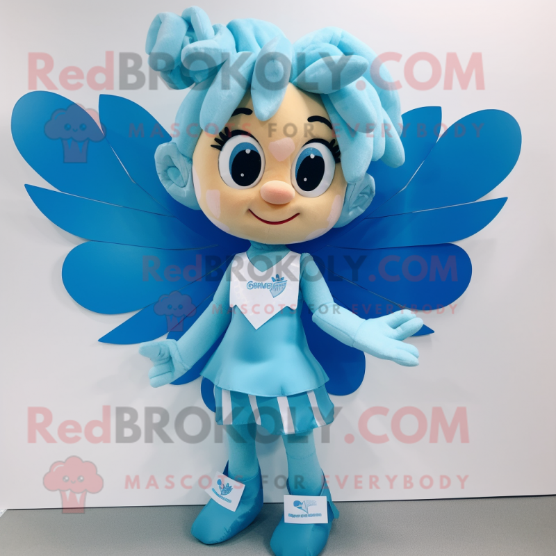 Cyan Cupid mascot costume character dressed with a Bikini and Scarf clips Cyan Cupid mascot costume character dressed with a Bikini and Scarf clips