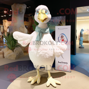 Hvit Dodo Bird maskot drakt...