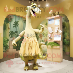 Tan Brachiosaurus mascotte...