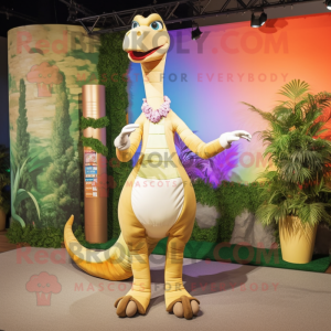 Tan Brachiosaurus mascotte...