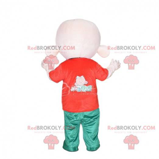 Ung pojkemaskot, mycket rolig barndräkt - Redbrokoly.com