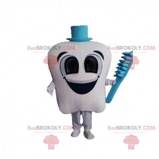 Kæmpe hvid tand maskot, tand kostume - Redbrokoly.com