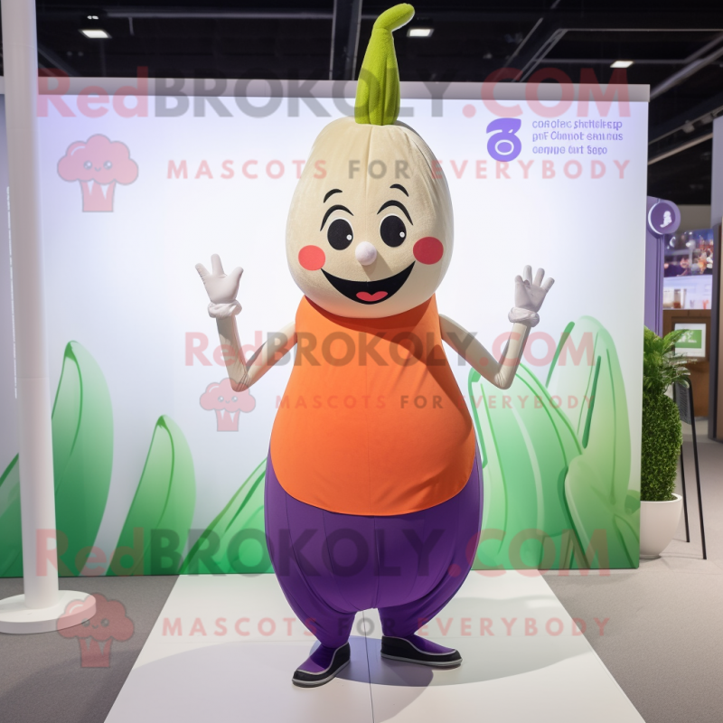 nan Onion mascot costume character dressed with a Yoga Pants and Anklets