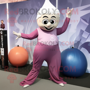 nan Onion mascot costume character dressed with a Yoga Pants and Anklets