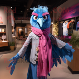Magenta Blue Jay maskot...
