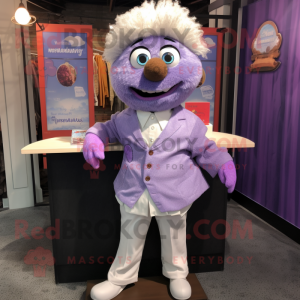 Lavender Meatballs mascot costume character dressed with a Henley Tee and Pocket squares