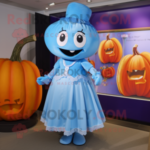 Sky Blue Pumpkin maskot...