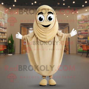 Beige Falafel maskot...