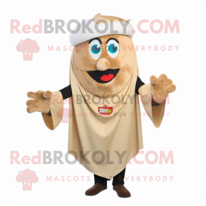 Beige Falafel maskot...