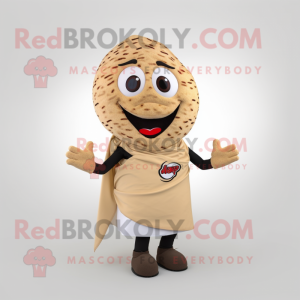 Beige Falafel maskot...