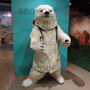 White Sloth Bear maskot...