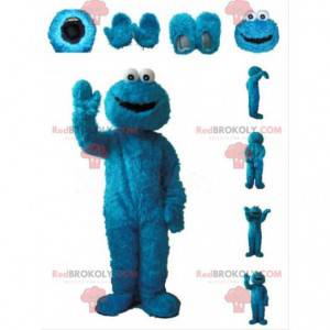 Mascotte de Macaron le glouton, costume de Cookie monstre -