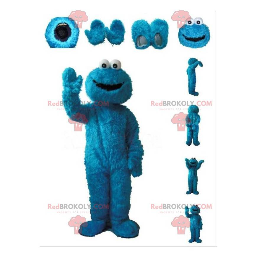 Mascote Macaron, o Glutão, fantasia de Cookie Monster -