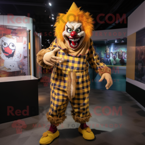 Gold Evil Clown maskot...