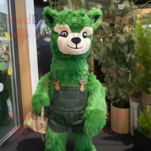 Mascotte de personnage vert...