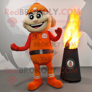 Orange Fire Eater mascotte...