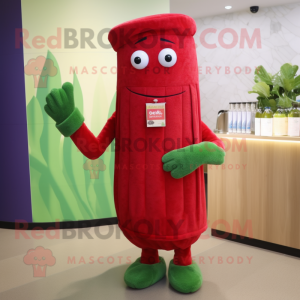 Röd selleri maskot kostym...