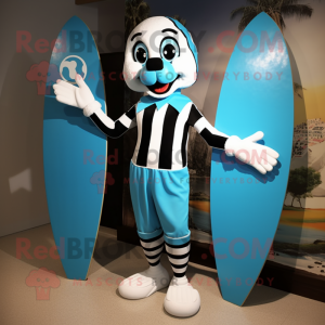 Cyan Mime mascotte kostuum...