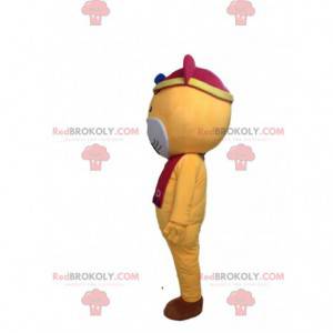 Yellow and white tiger mascot, lucky tiger costume -