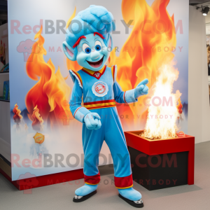 Sky Blue Fire Eater maskot...