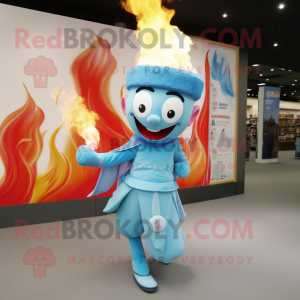 Sky Blue Fire Eater maskot...