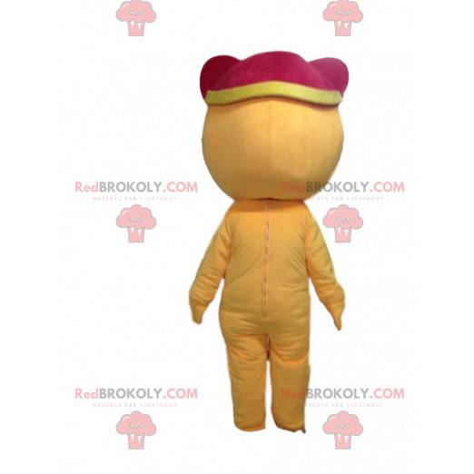 Gul og hvid tiger maskot, heldig tiger kostume - Redbrokoly.com